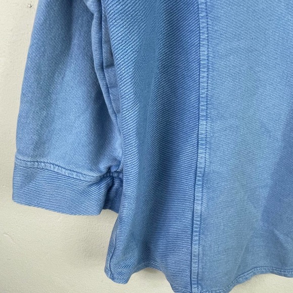 J. Jill Blue 3/4 Length Lite & Soft Ribbed sweater size 1X - Picture 4 of 7